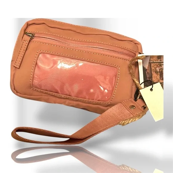 Westbronco Nylon Quilted Wristlet; Rose Pink; NWT; Multi Zipper Compartments - Picture 2 of 14